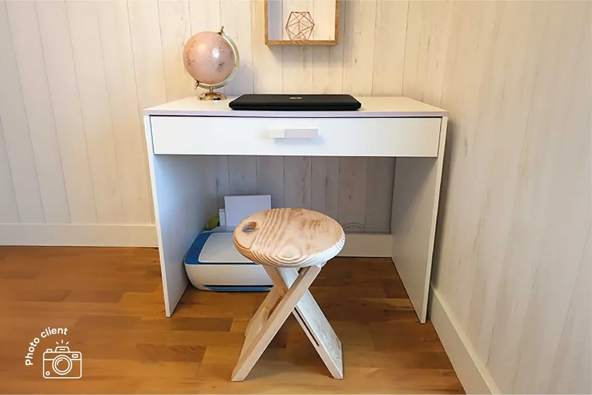 Tabouret pliable en bois vintage — vue 6