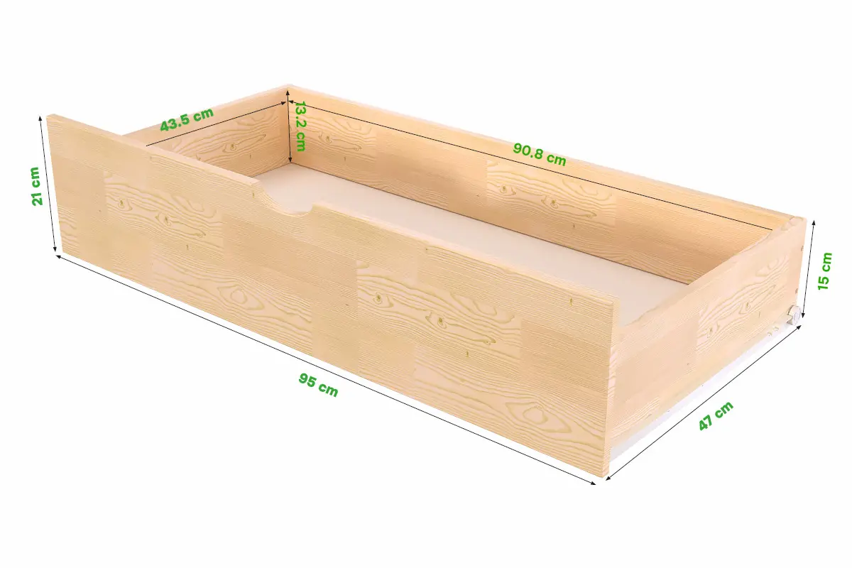 Commode bois 3 tiroirs Cube — vue 6