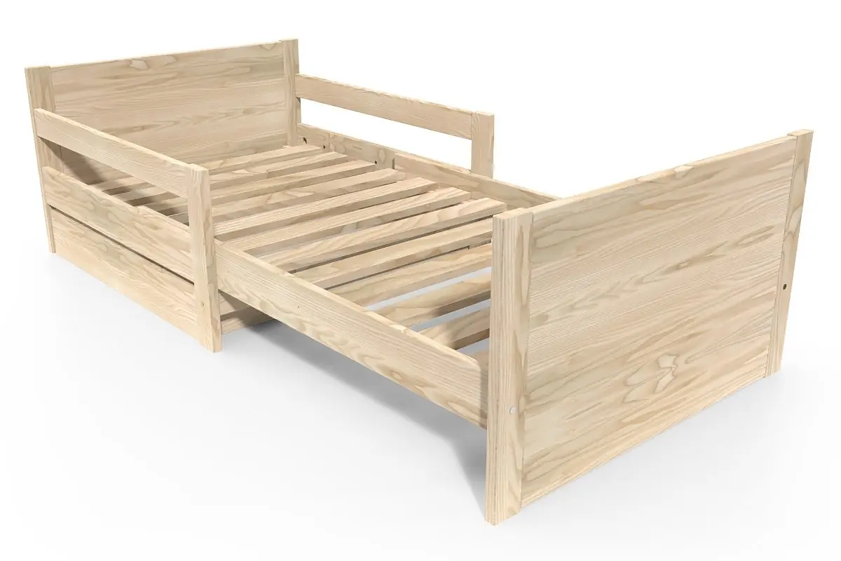 Lit évolutif enfant avec tiroir bois — vue 4