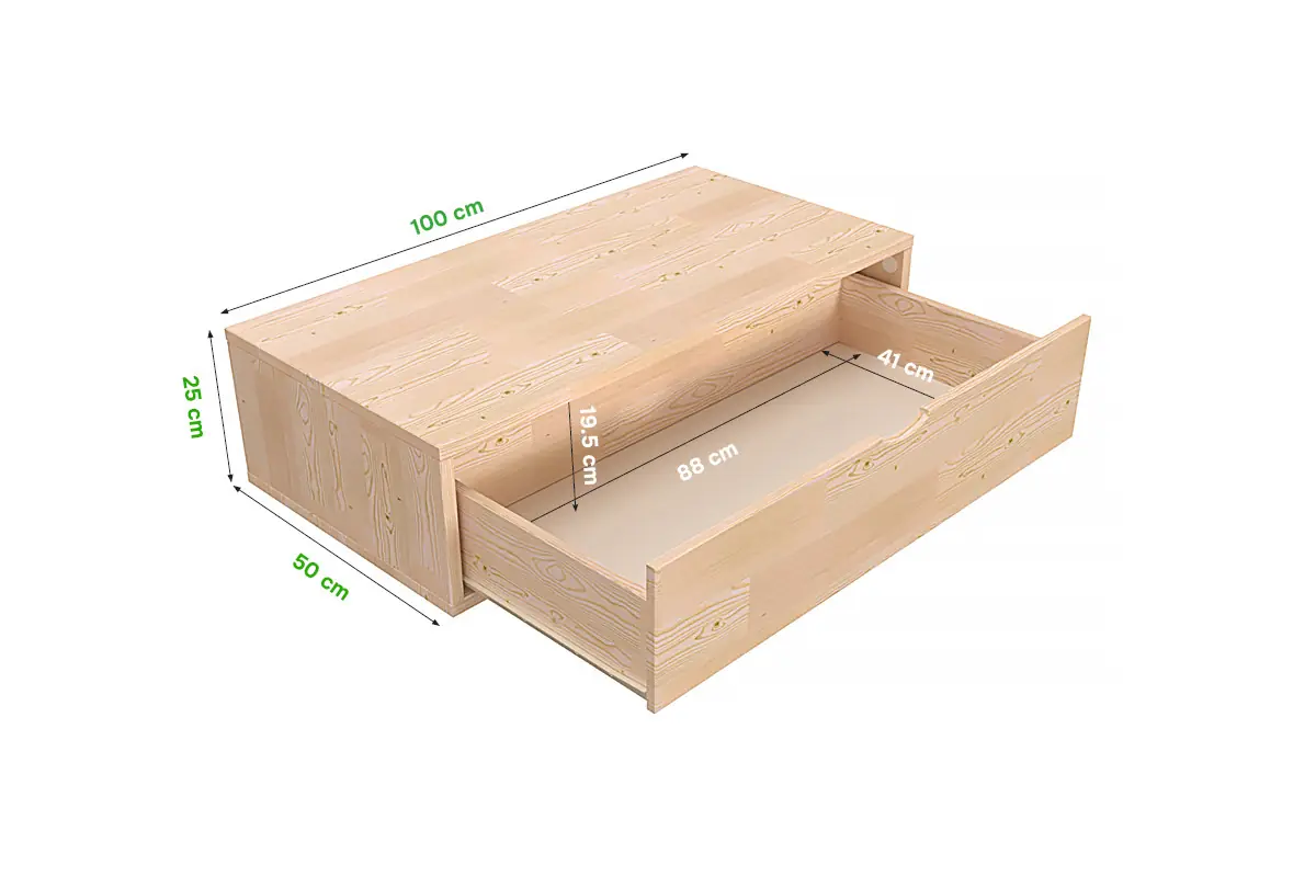 Cube de rangement bois cm + tiroir — vue 6
