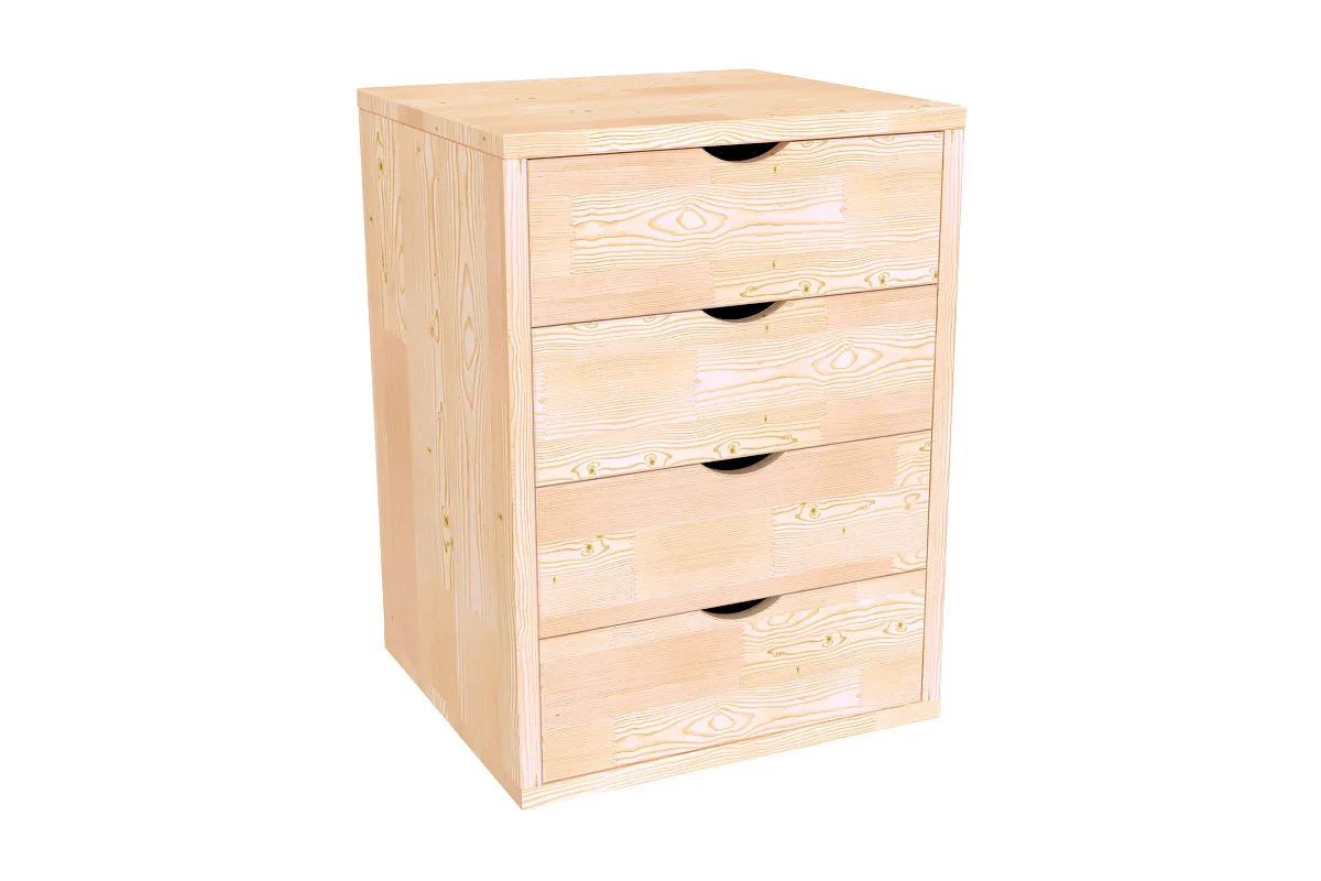 Caisson à tiroirs 4 en bois massif
