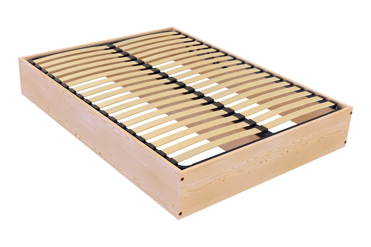 Lit coffre 2 places bois massif robuste -