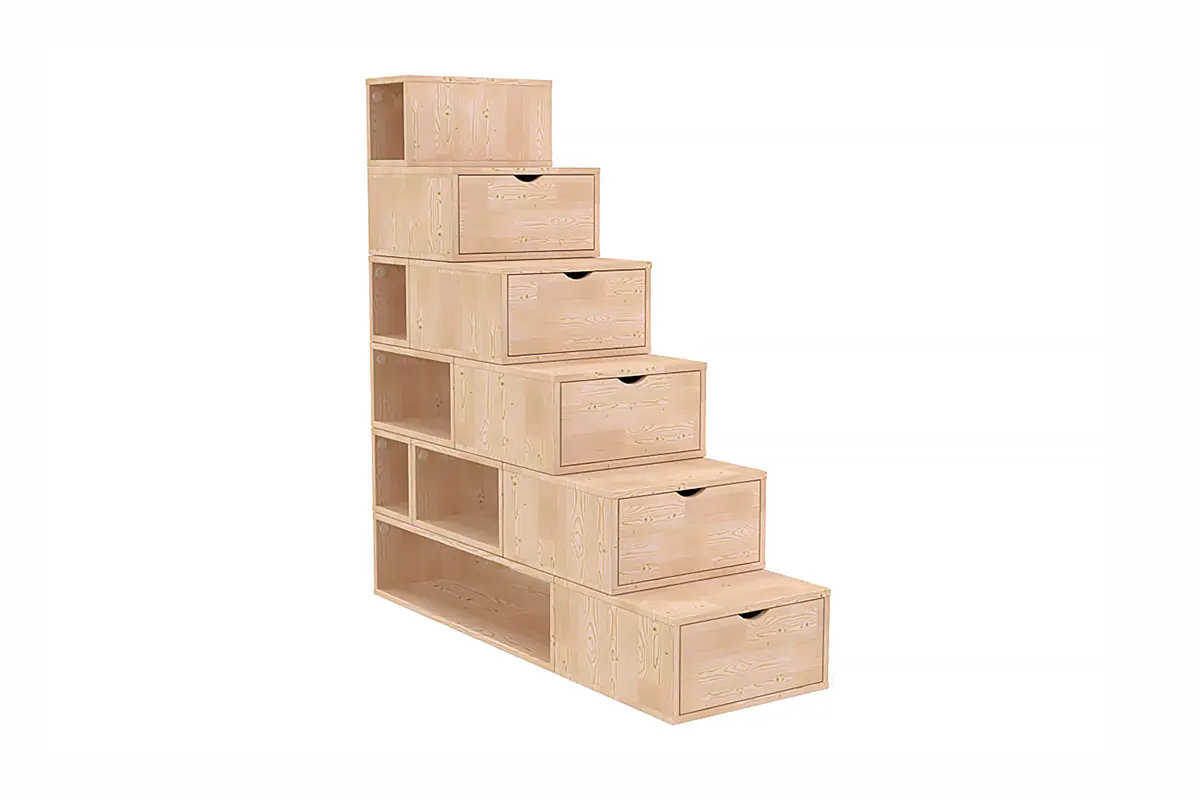 Escalier cube de rangement hauteur 150cm
