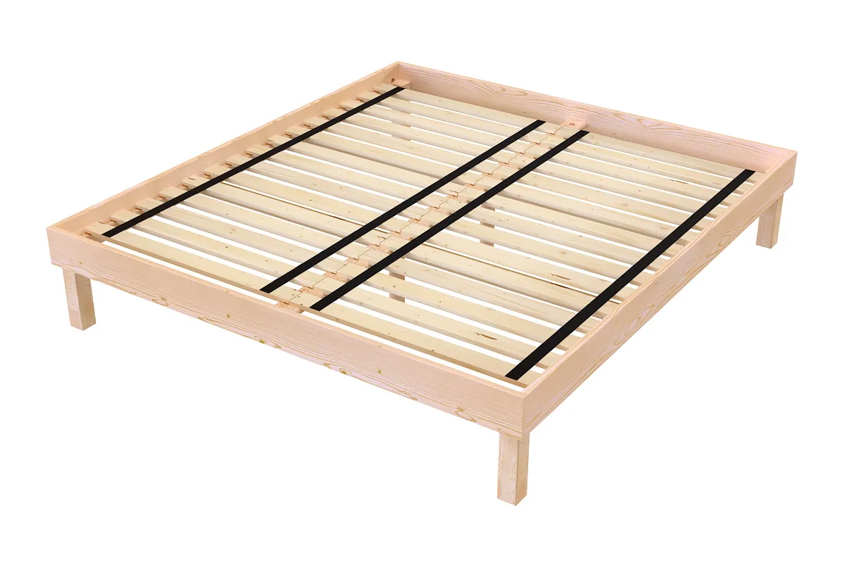Lit queen size Confort en bois massif