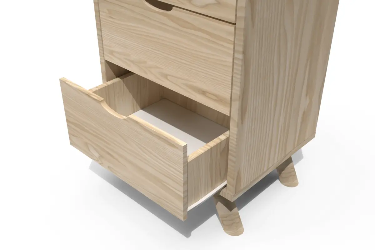 Chiffonnier Scandinave bois 5 tiroirs Viking — vue 5