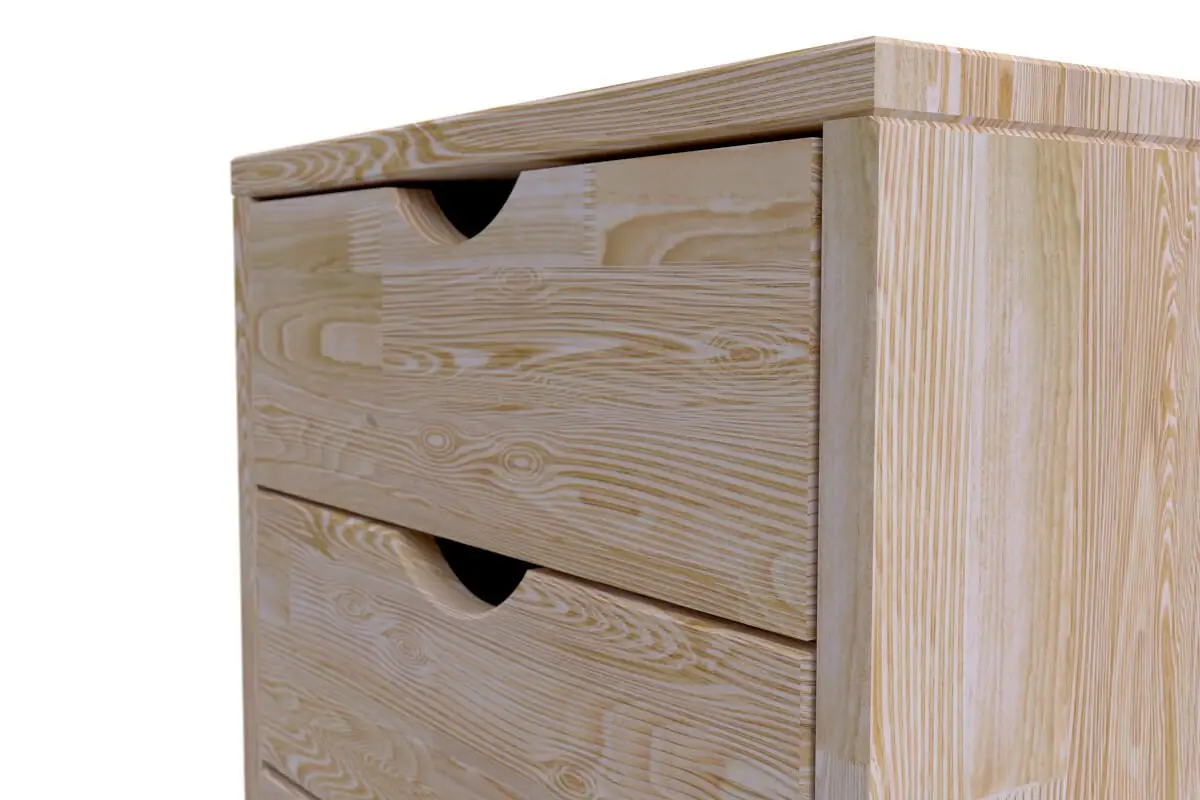 Caisson à tiroirs 4 en bois massif — vue 5