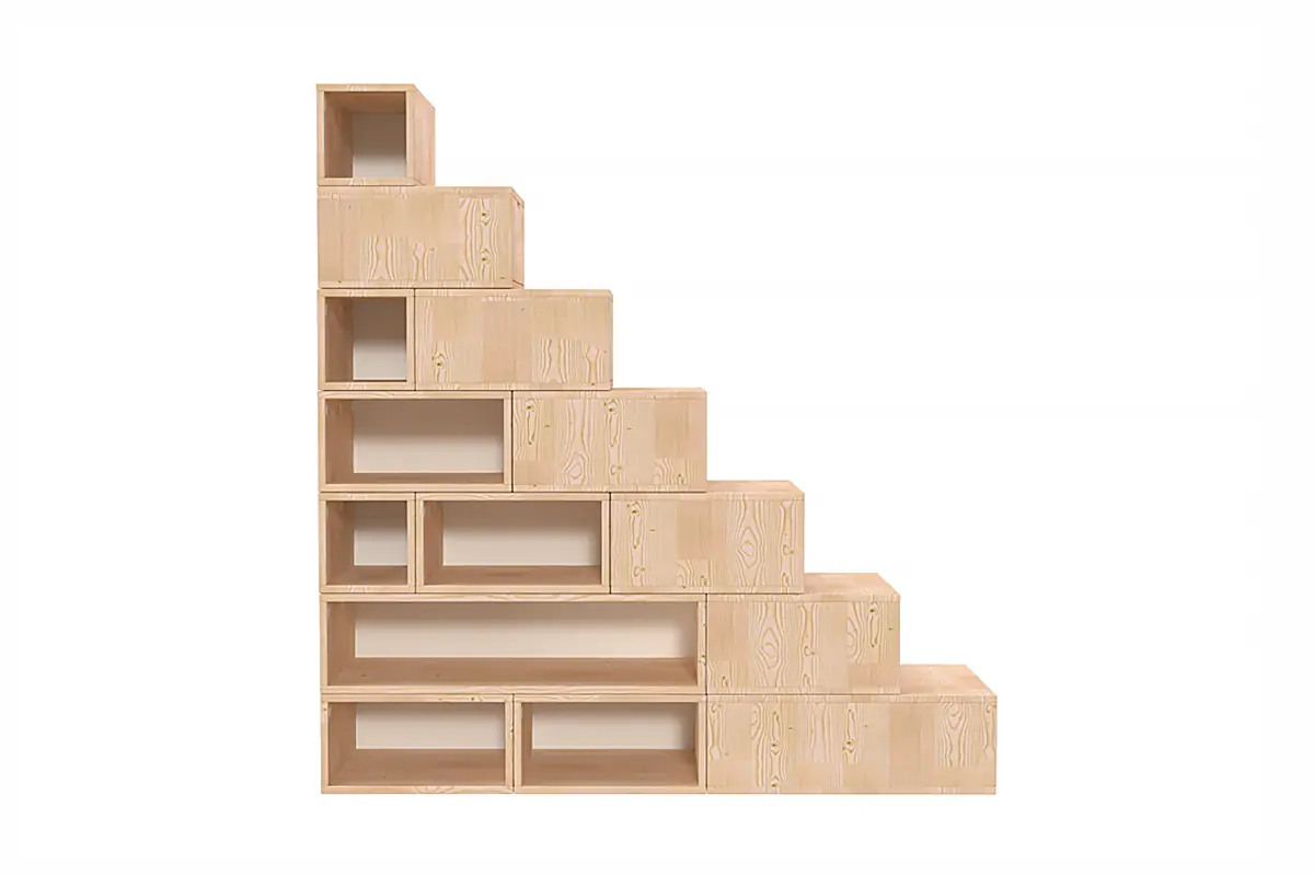 Escalier cube de rangement hauteur 175 cm — vue 4