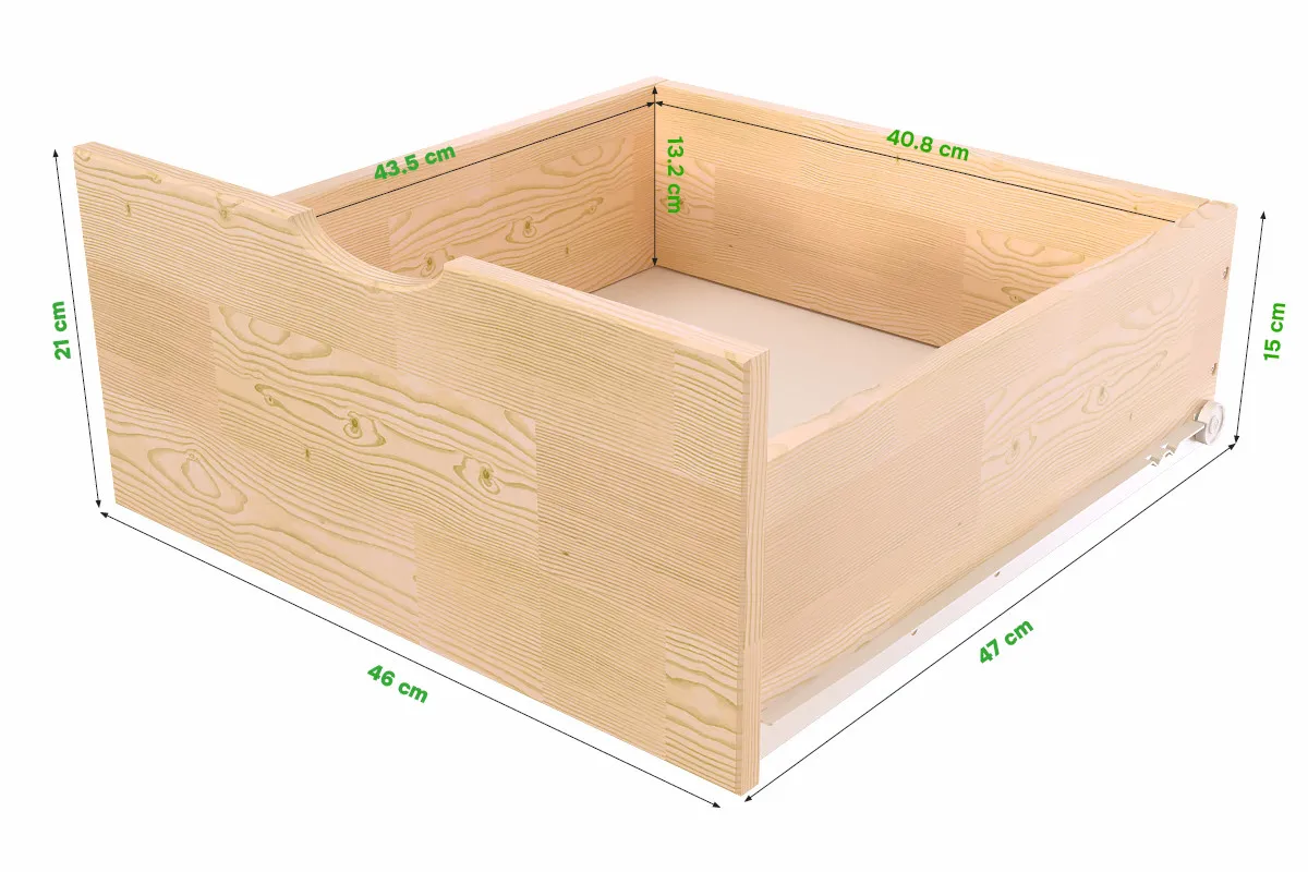 Lit double avec rangement tiroirs Cube - — vue 6