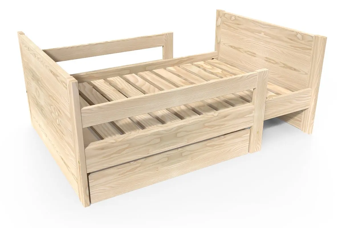 Lit évolutif enfant avec tiroir bois — vue 5