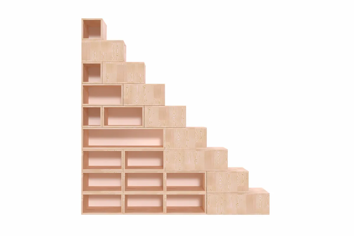 Escalier cube de rangement hauteur 225 cm — vue 4