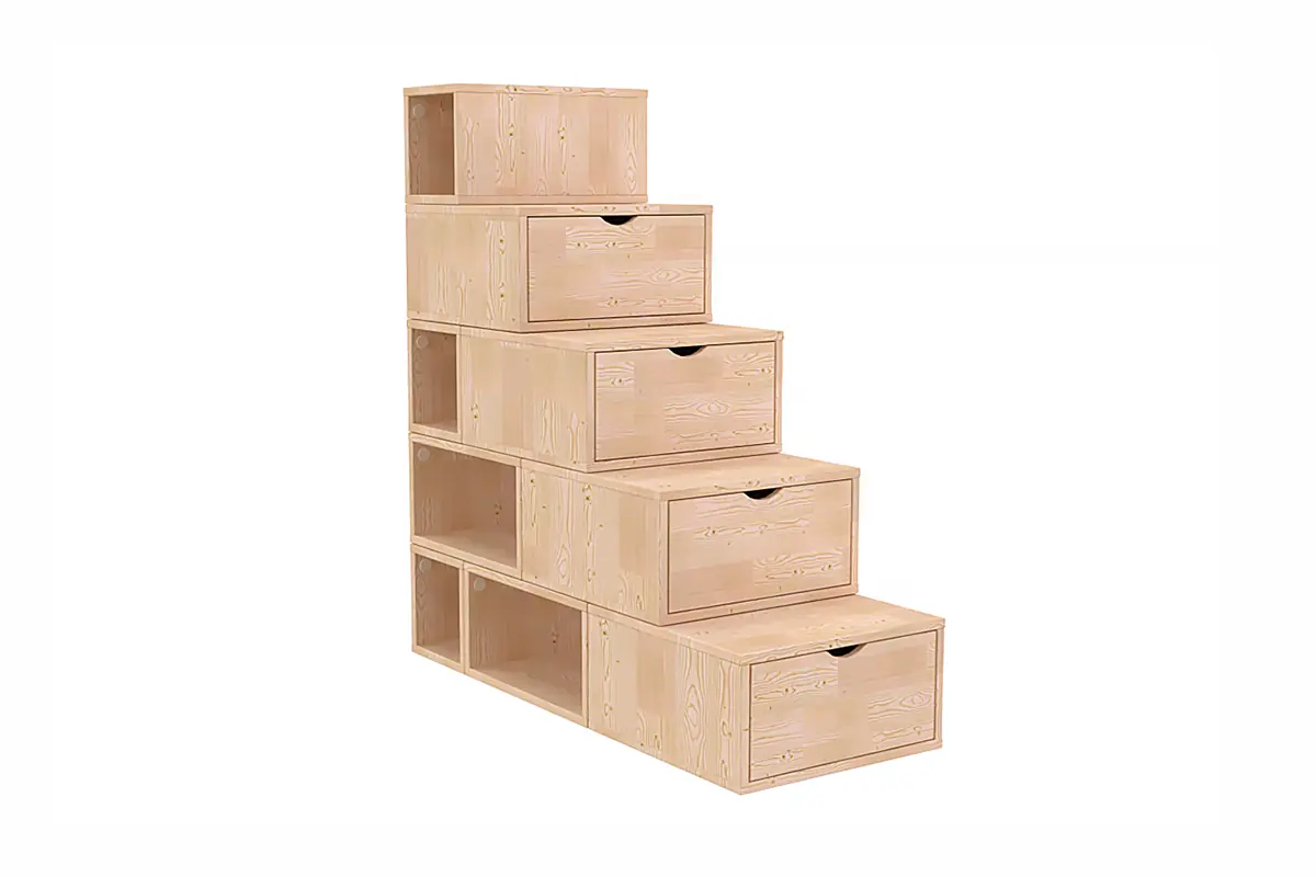 Escalier cube de rangement hauteur 125 cm