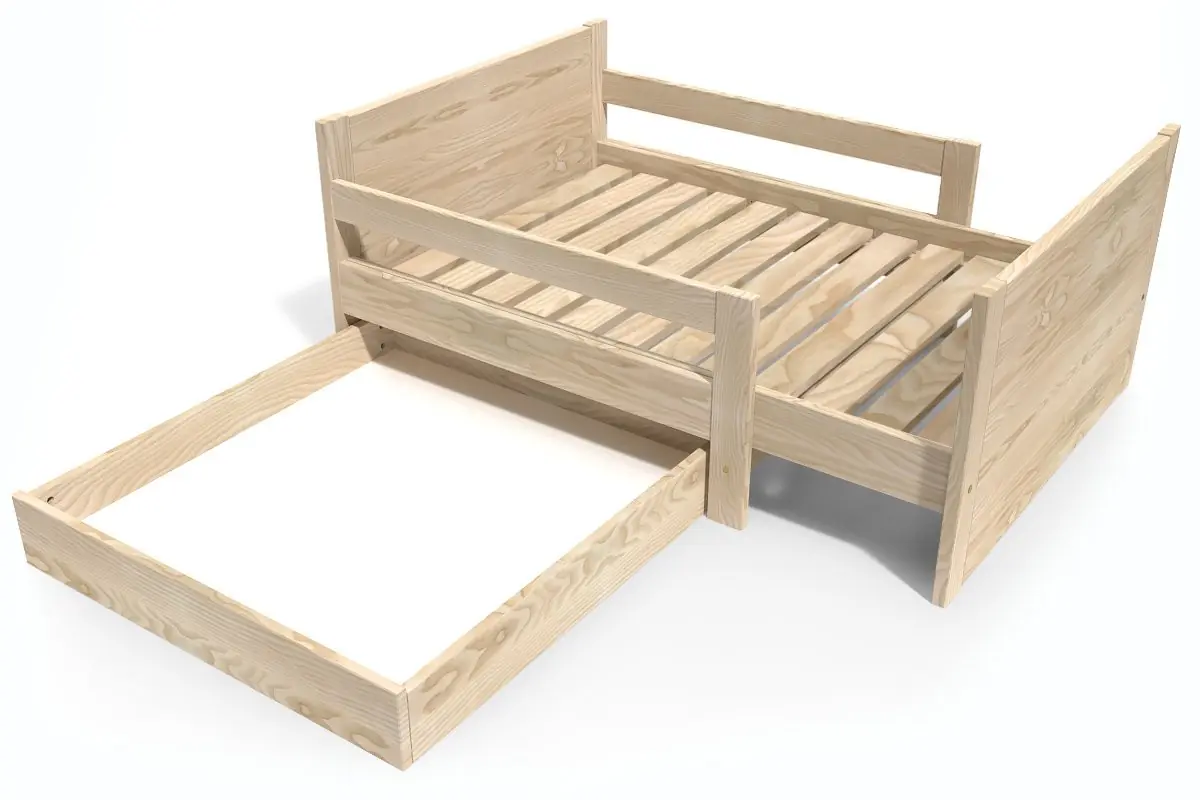 Lit évolutif enfant avec tiroir bois — vue 6
