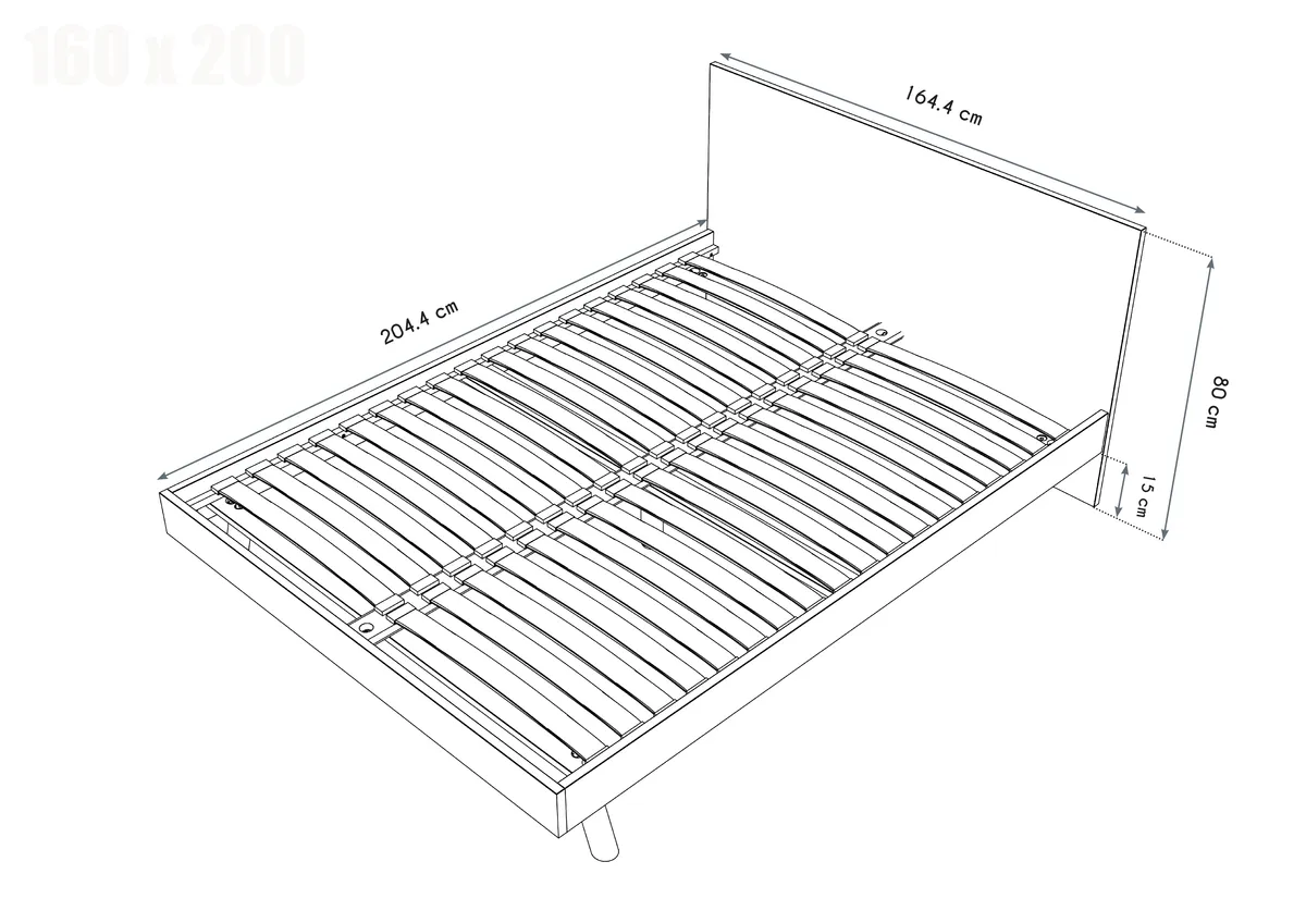 Lit scandinave viking en bois massif — vue 4