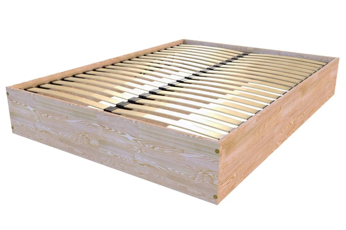 Lit coffre 2 places bois massif robuste -