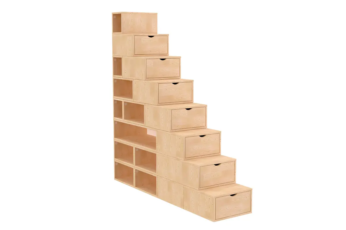 Escalier Cube de rangement hauteur 200 cm