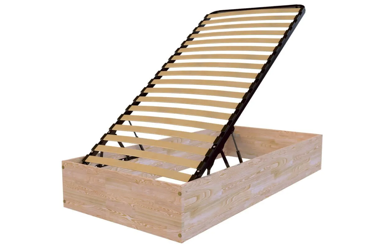 Lit coffre - 1 place bois massif — vue 4
