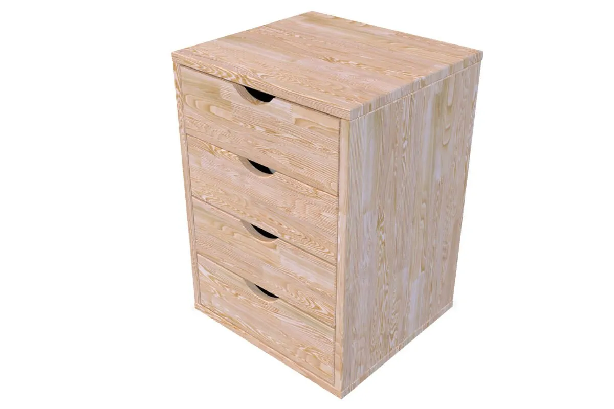 Caisson à tiroirs 4 en bois massif