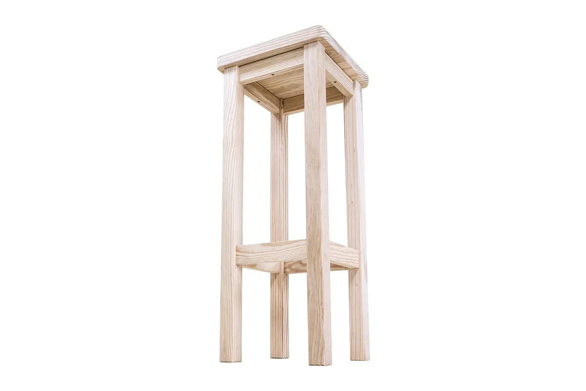 Tabouret de bar en bois droit — vue 3