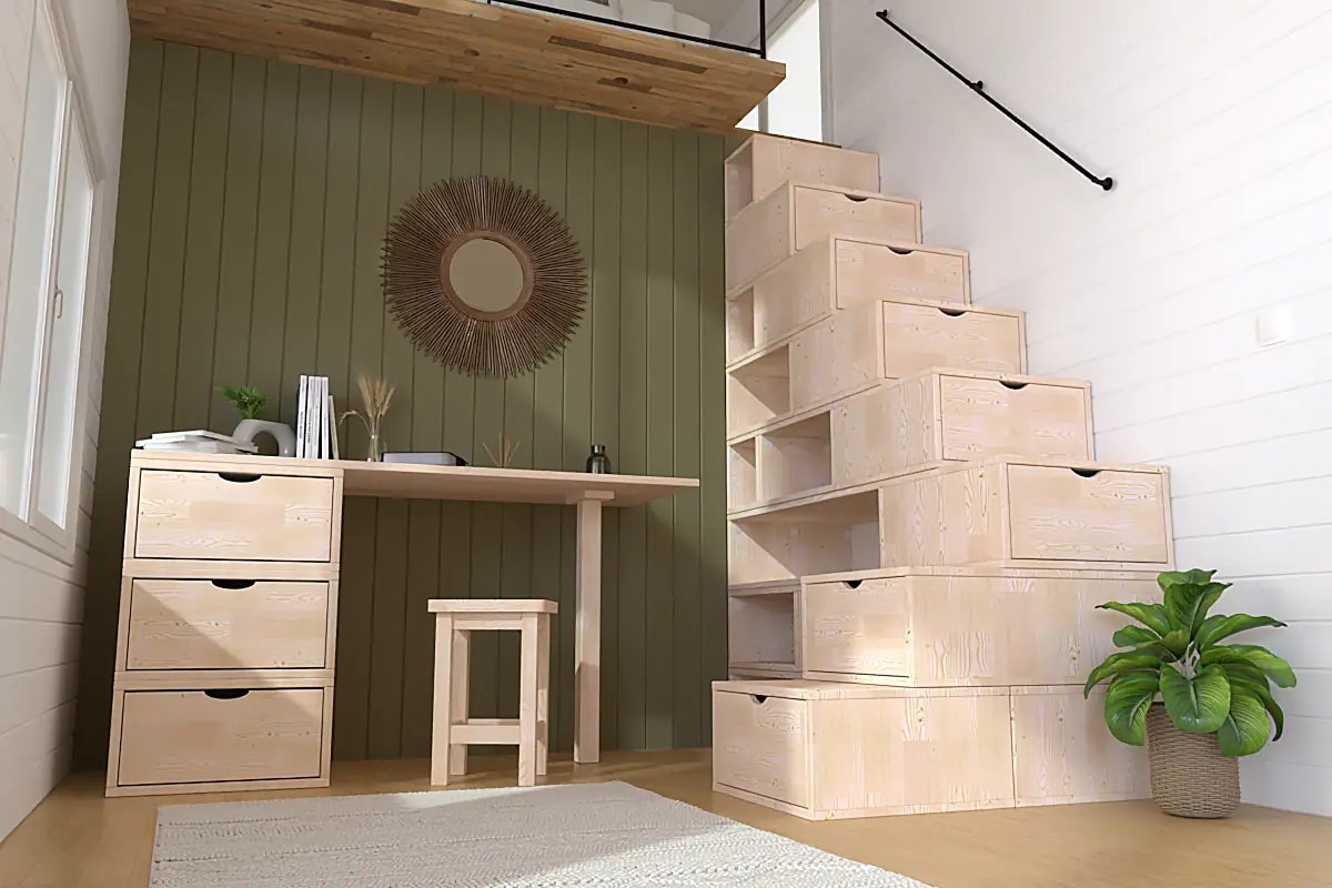 Escalier Cube de rangement hauteur 200 cm — vue 3