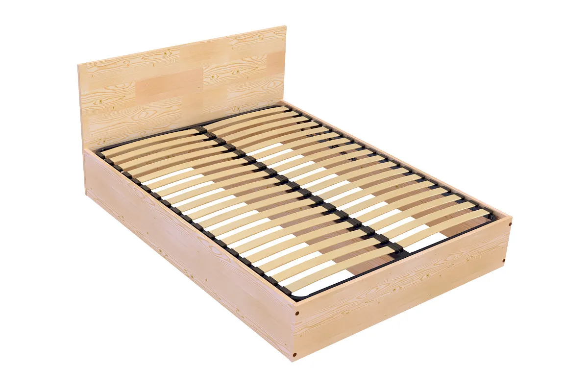 Lit coffre 2 places en bois avec tête de lit -