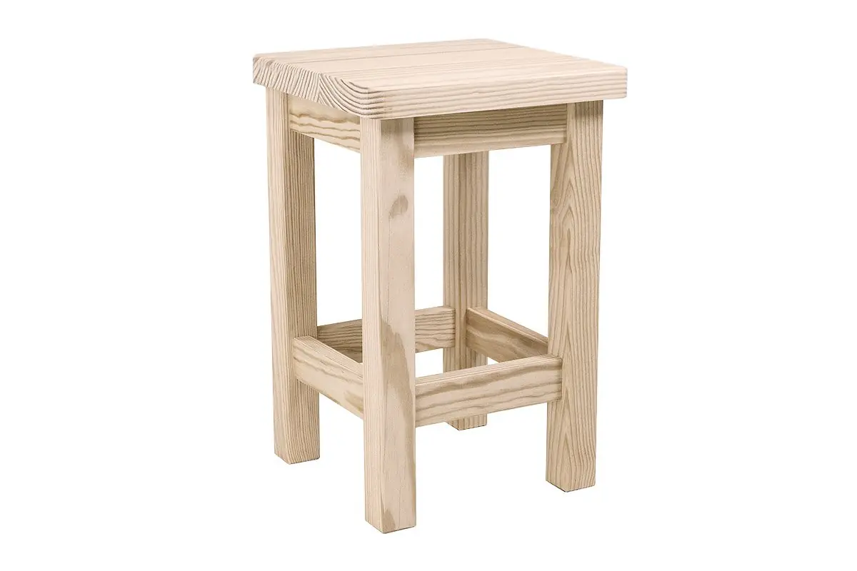 Tabouret en bois droit