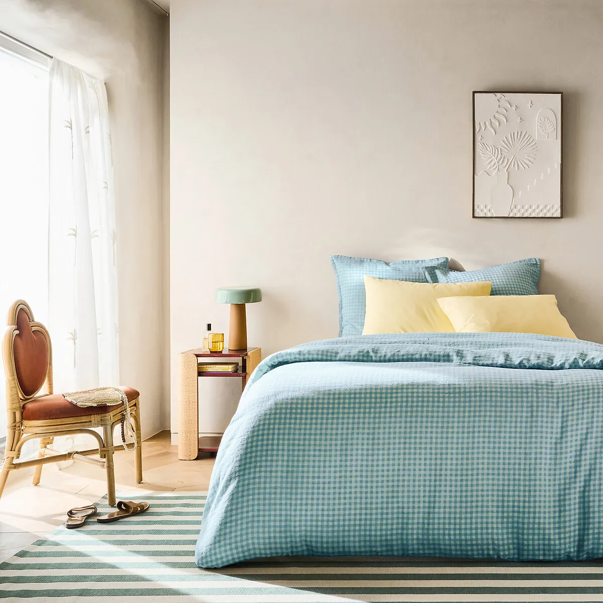 Housse De Couette En Lin Lavé, ACÉLIE BLEU — vue 3