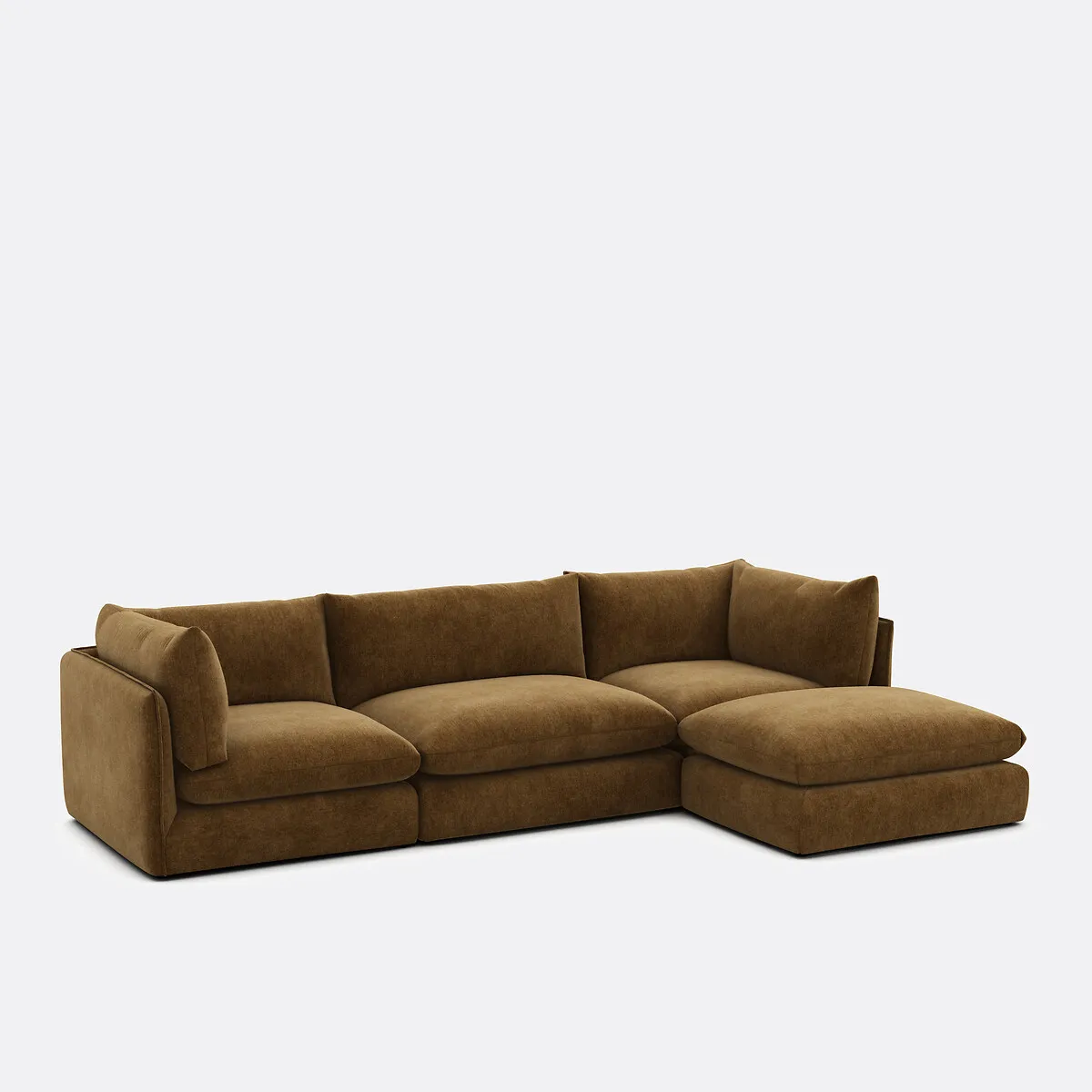 Élément D'angle Pour Canapé Modulable, En Polyester Chiné, MALO  — vue 3