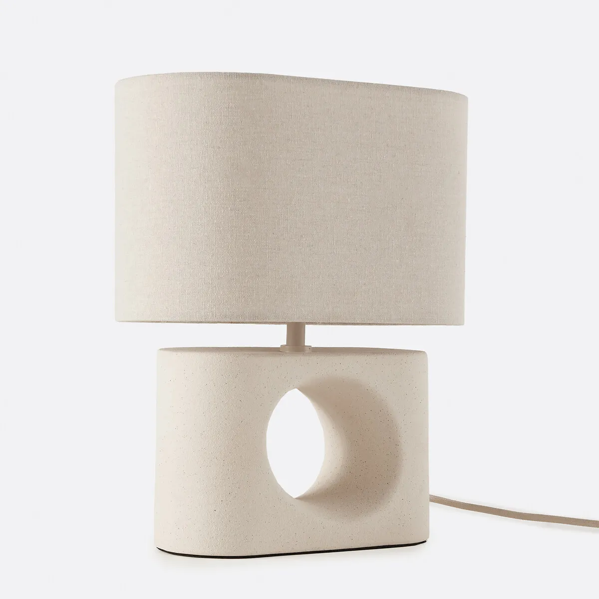 Lampe À Poser En Céramique Et Lin, GANI