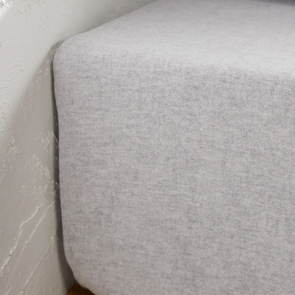 Drap-housse, En Flanelle De Coton Chambray, Bonnet 30 Cm, Clara — vue 3