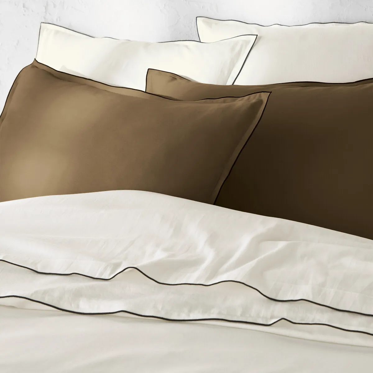 Housse De Couette De Satin De Coton Lavé, 118 Fils, Victor Uni — vue 3