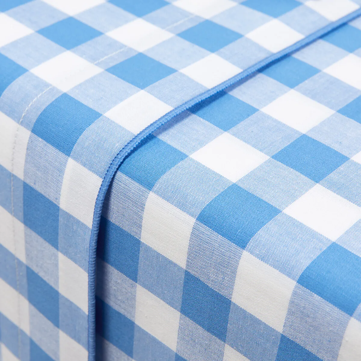 Drap Plat Coton, Veldi Bleu — vue 3