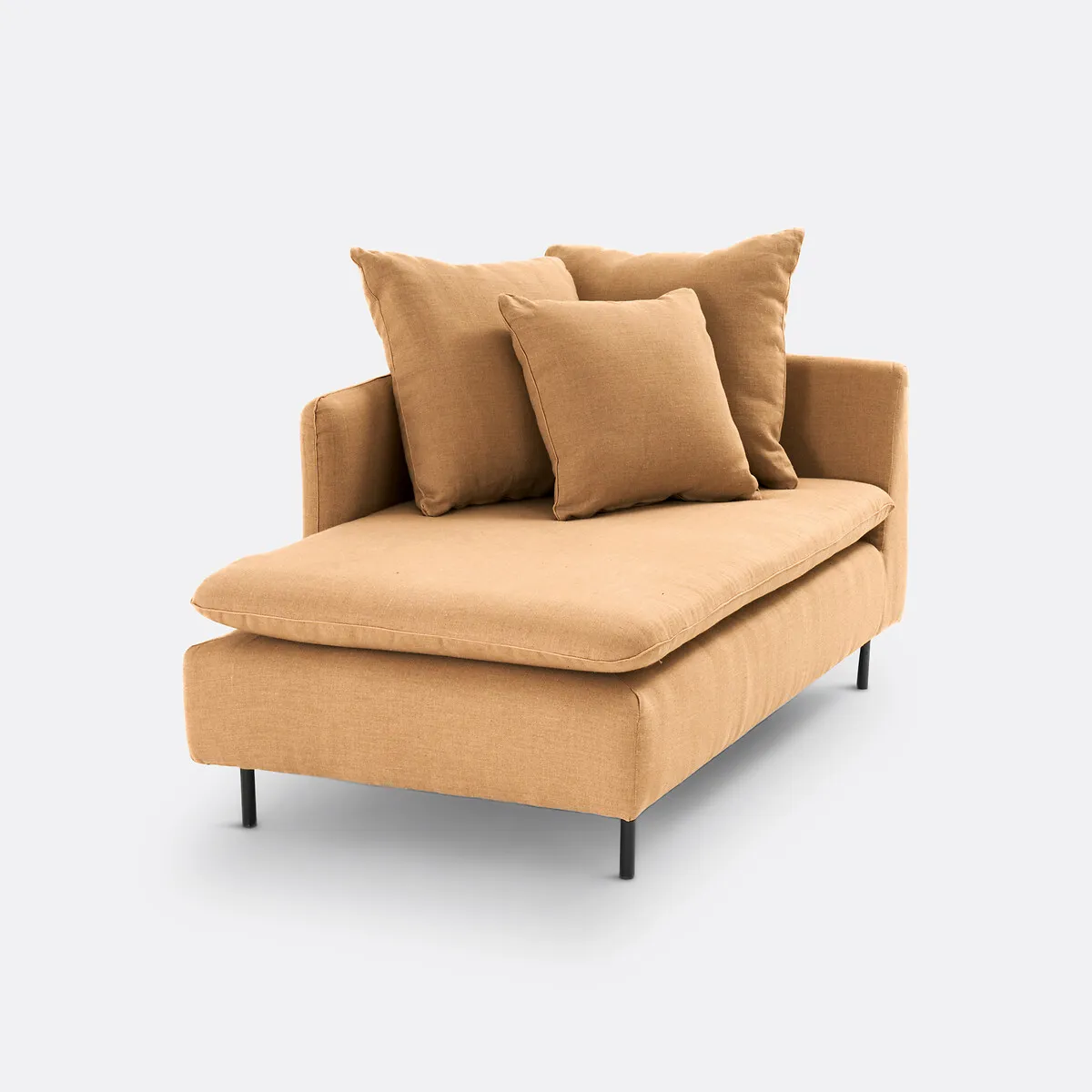 Méridienne Modulable, En Lin Et Viscose, Profondeur 158 Cm, IVETE