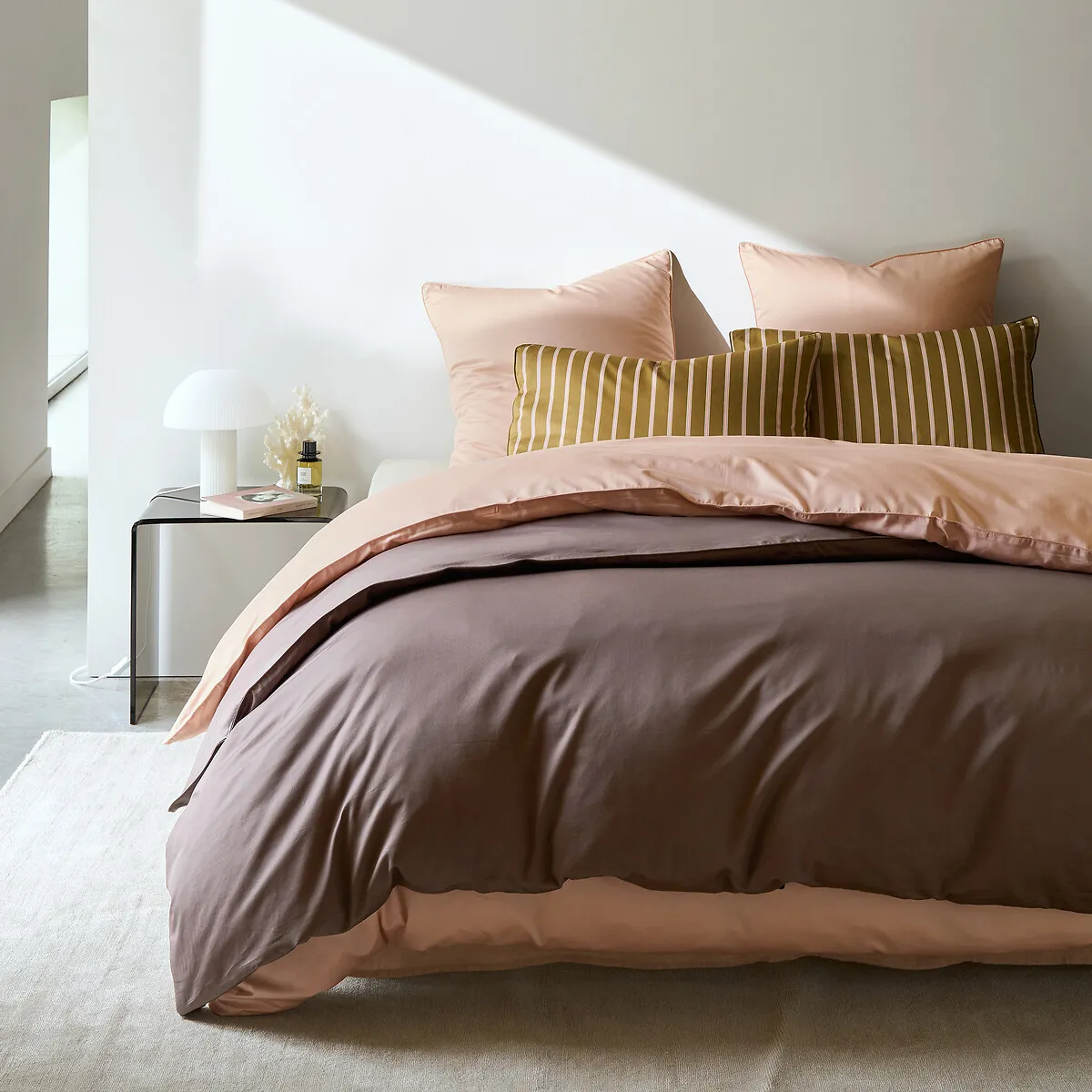 Housse De Couette En Satin De Coton, 153 Fils, Opale — vue 3