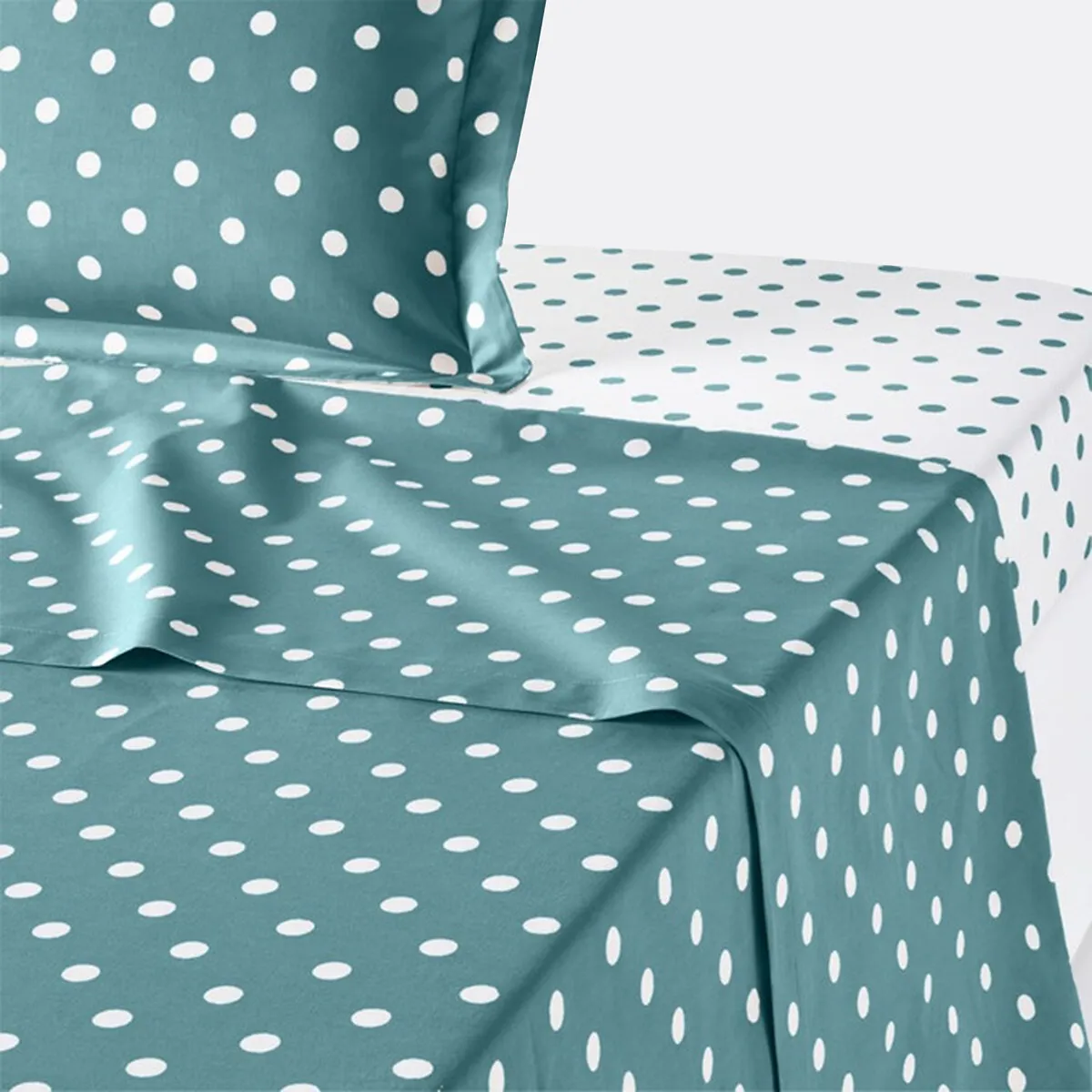Drap Pur Coton Imprimé Pois, Clarisse