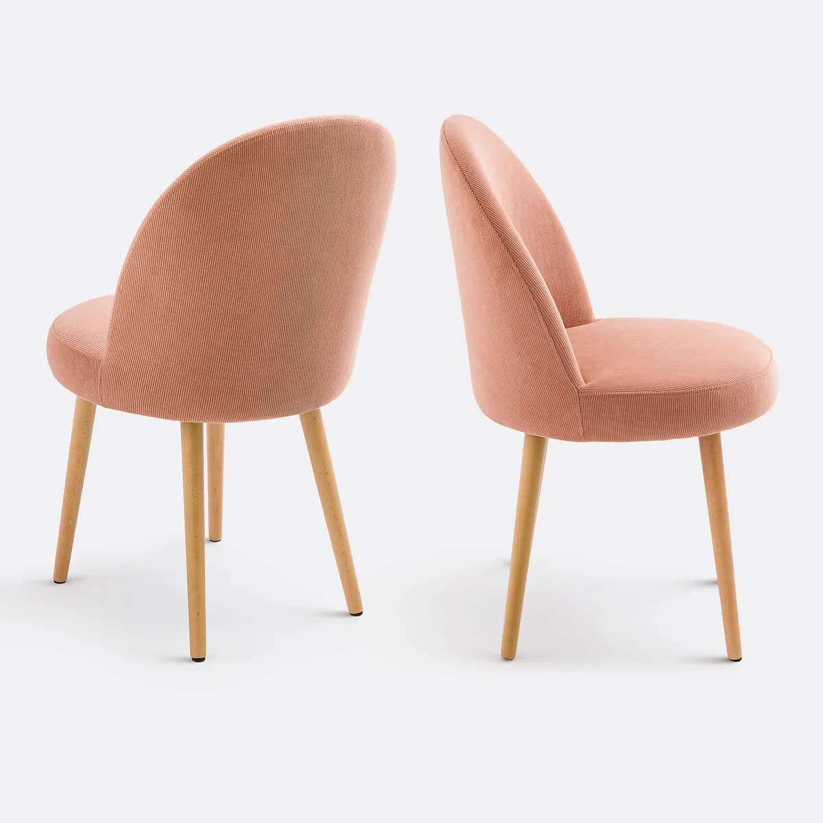 Lot De 2 Chaises Velours Côtelé, Inès — vue 3