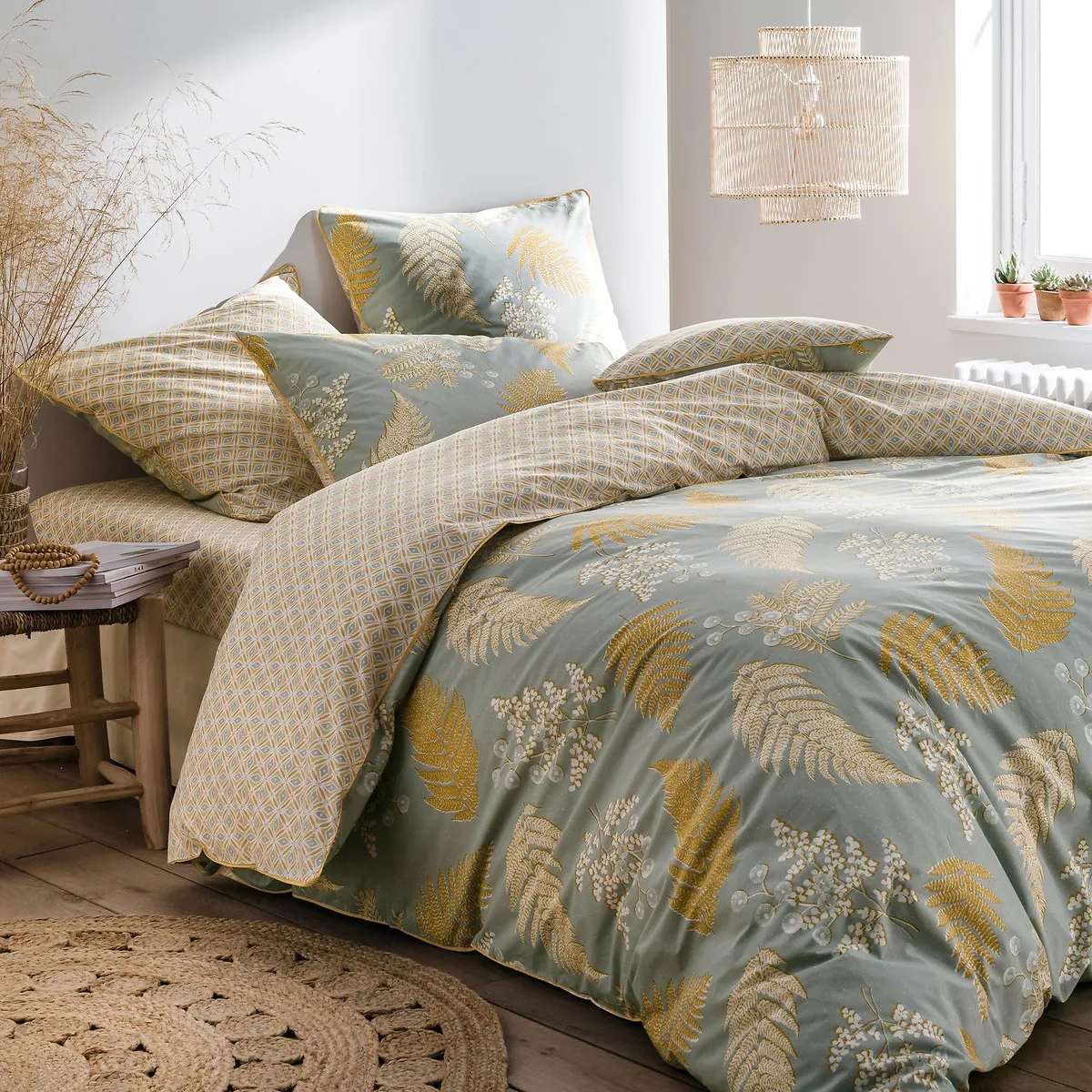 Housse De Couette En Percale De Coton, Fougère
