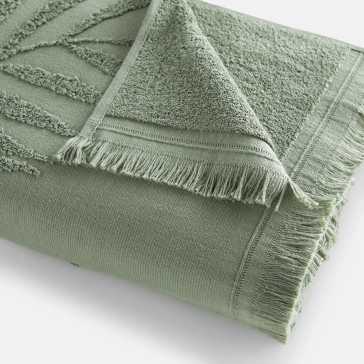 Drap De Bain Éponge Bouclette 500 G/m2, Finition Frangée, JOBE — vue 3
