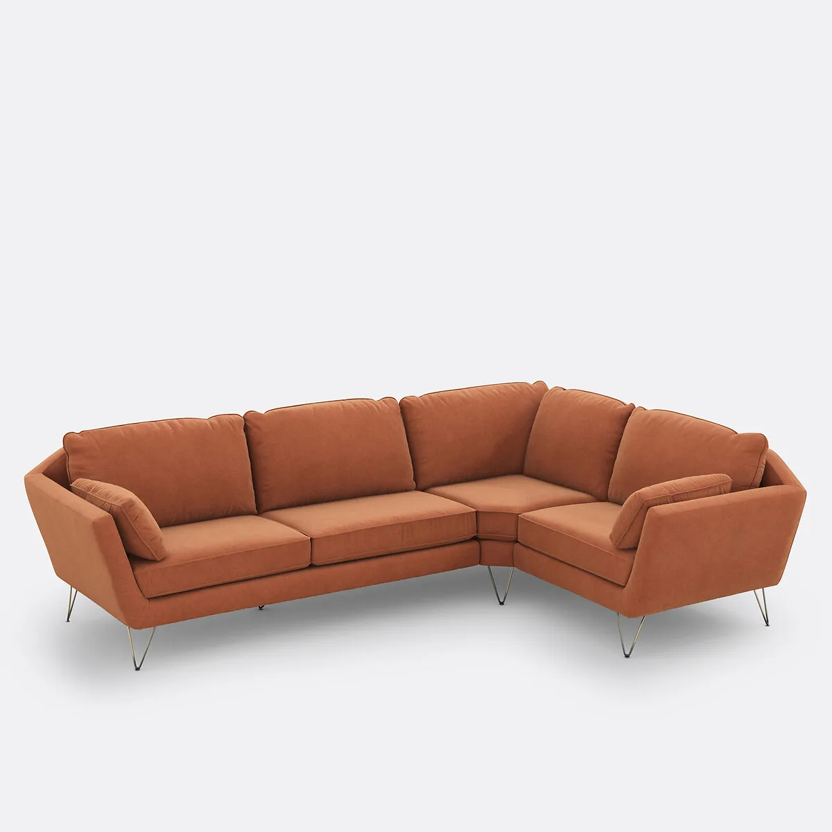 Canapé D’angle XL En Velours, Topim — vue 3