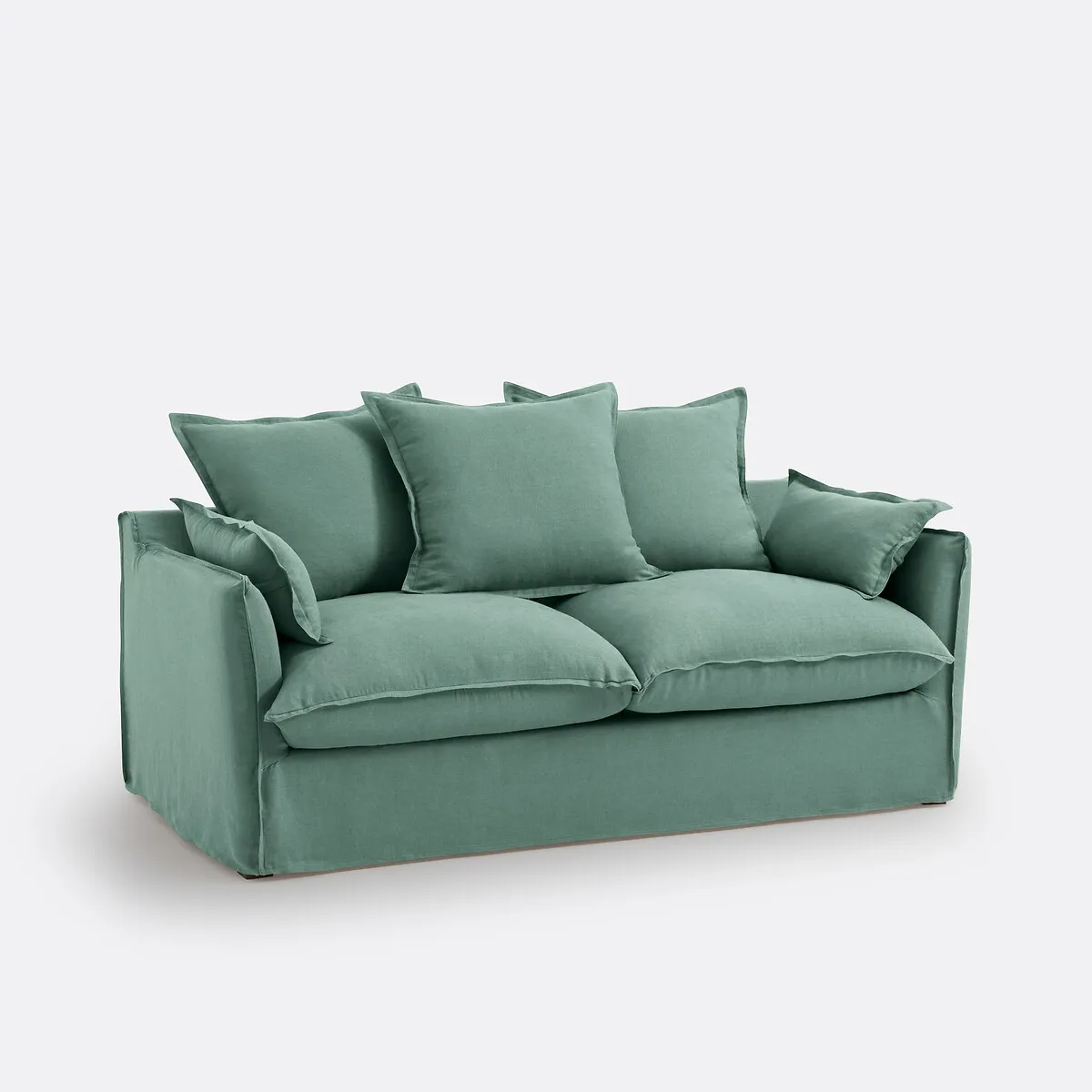 Canapé Convertible, 2 Ou 3 Places, Déhoussable, Lin Froissé, ODNA — vue 3
