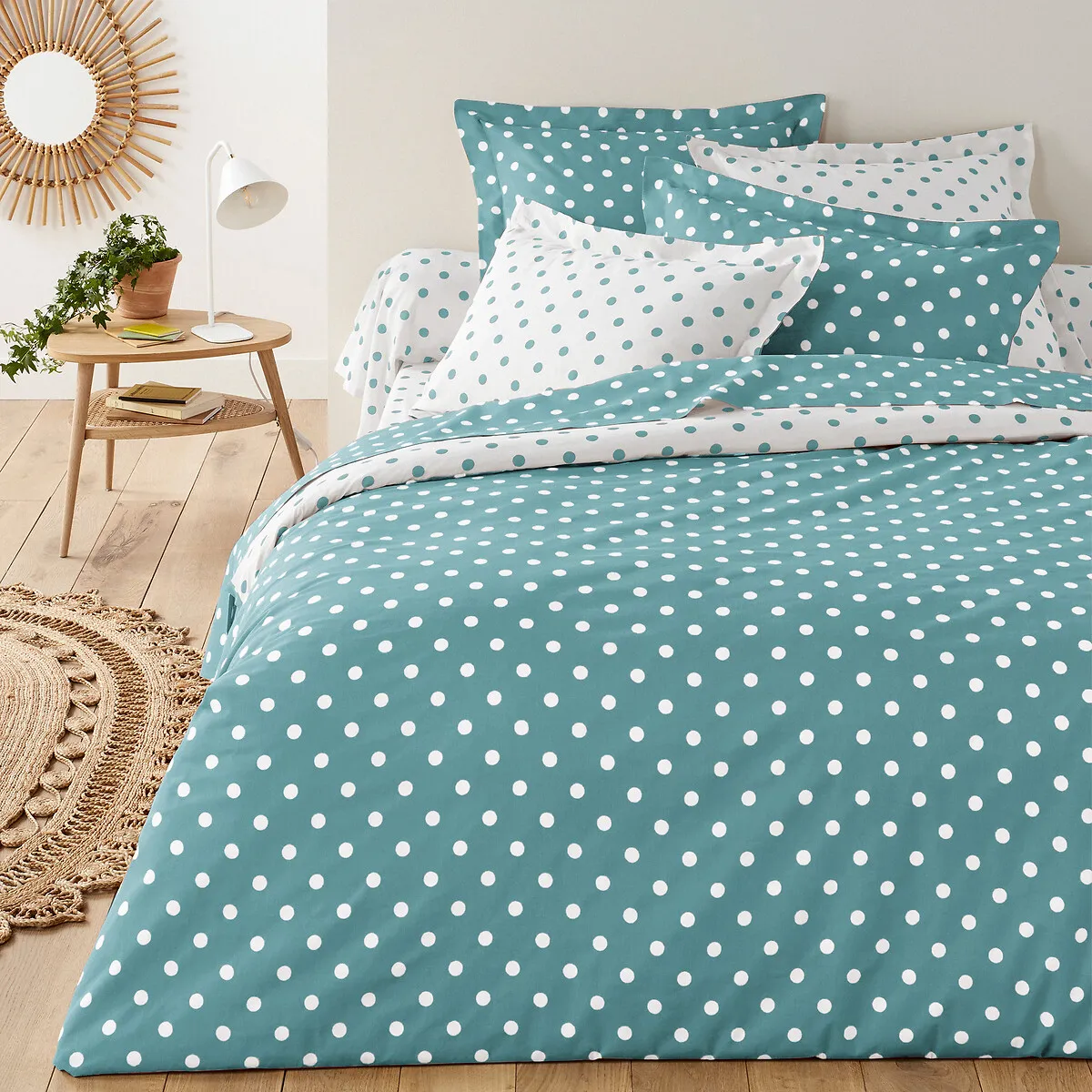 Housse De Couette Pur Coton Imprimé Pois, Clarisse