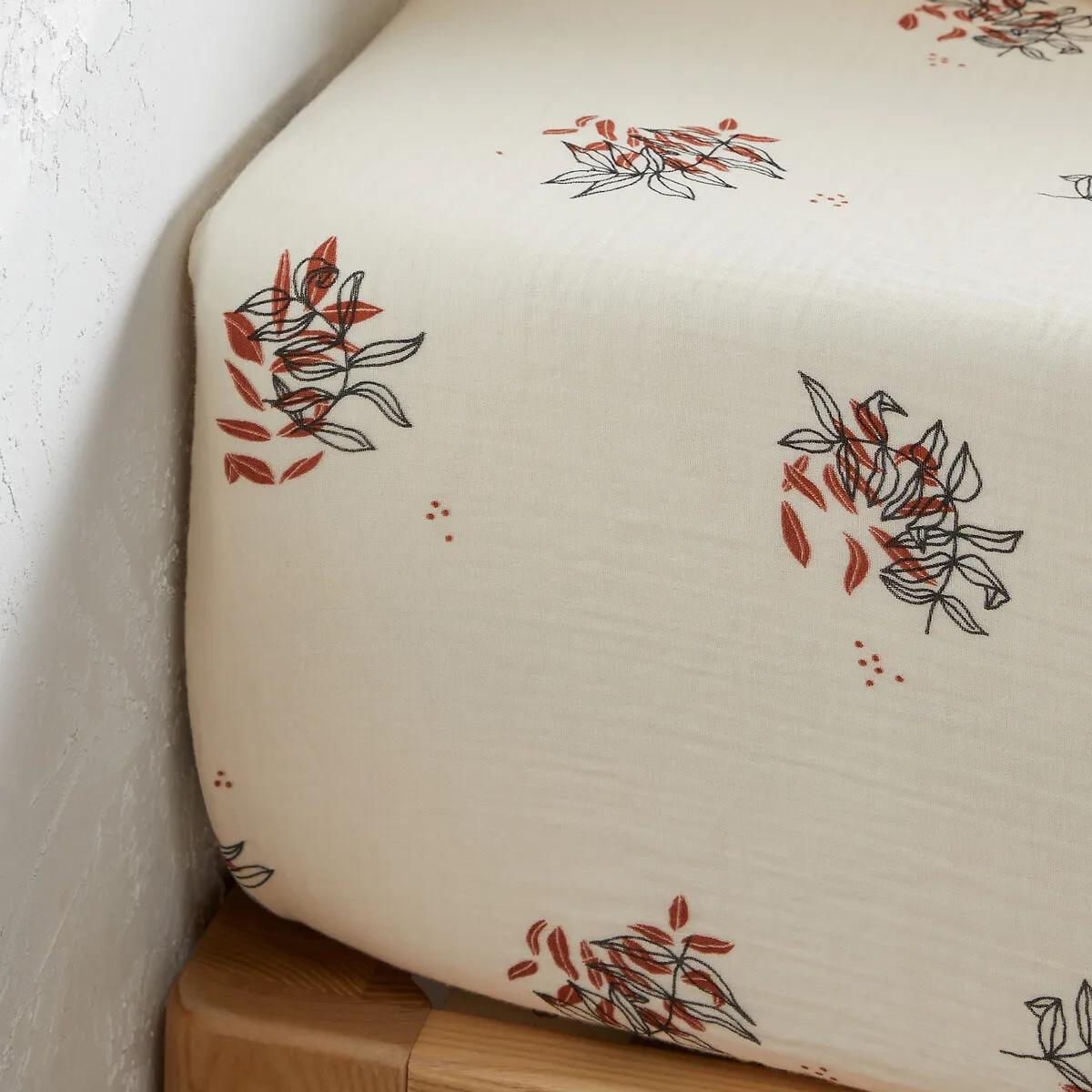 Drap Housse Gaze De Coton Bonnet 30 Cm, Monceaux — vue 3