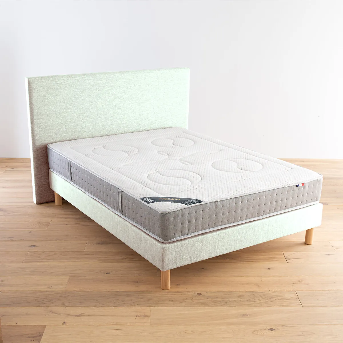 Sommier Tapissier Déco 10 Lattes Avec Pieds — vue 3