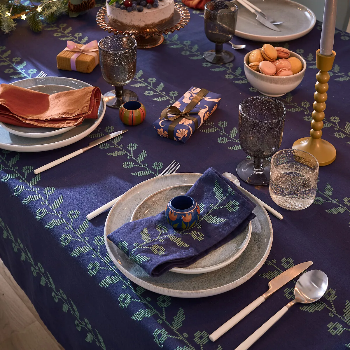 Nappe En Coton Lavé Brodé, Auvray — vue 3
