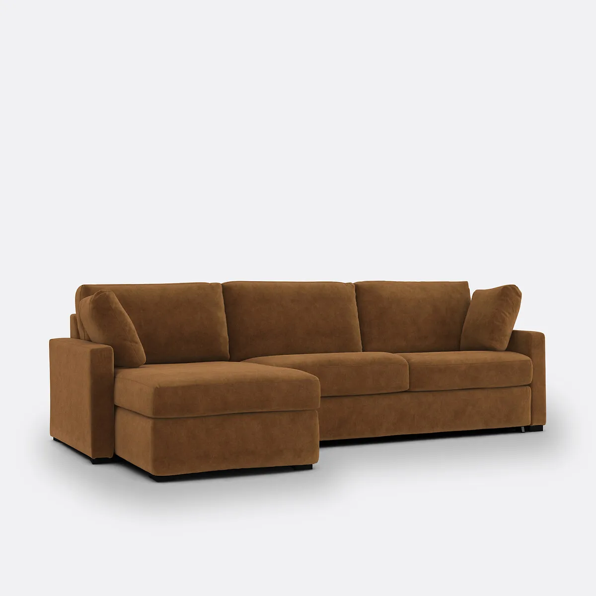 Canapé D'angle, Convertible, 4 Places, En Velours, Comfort Bultex®, TIMOR — vue 3