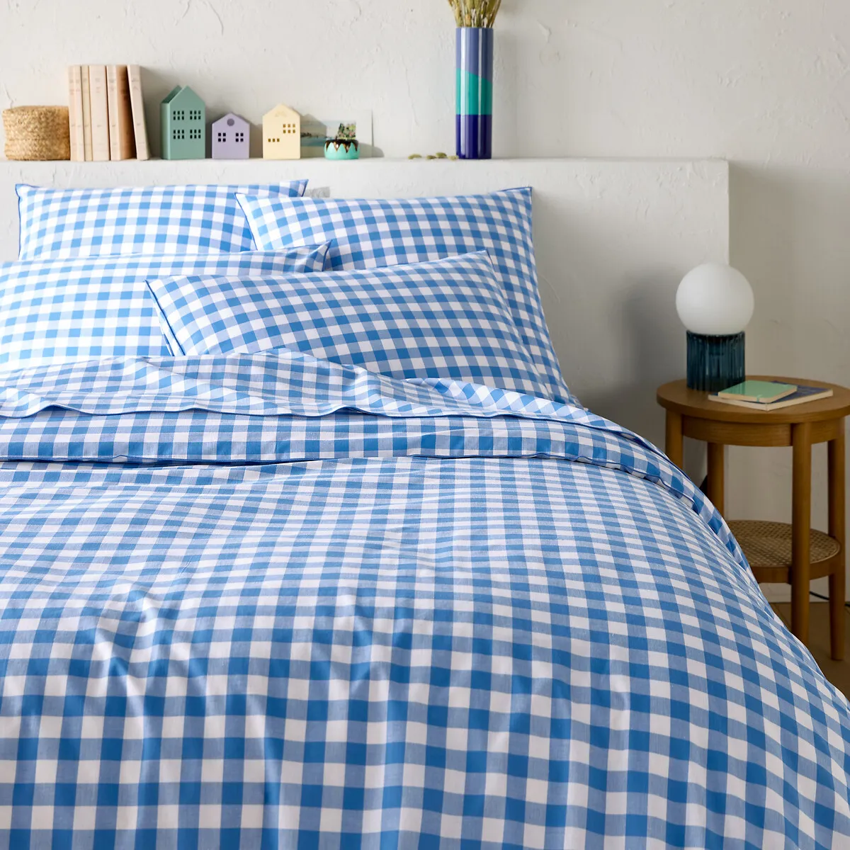 Housse De Couette Coton, Veldi Bleu