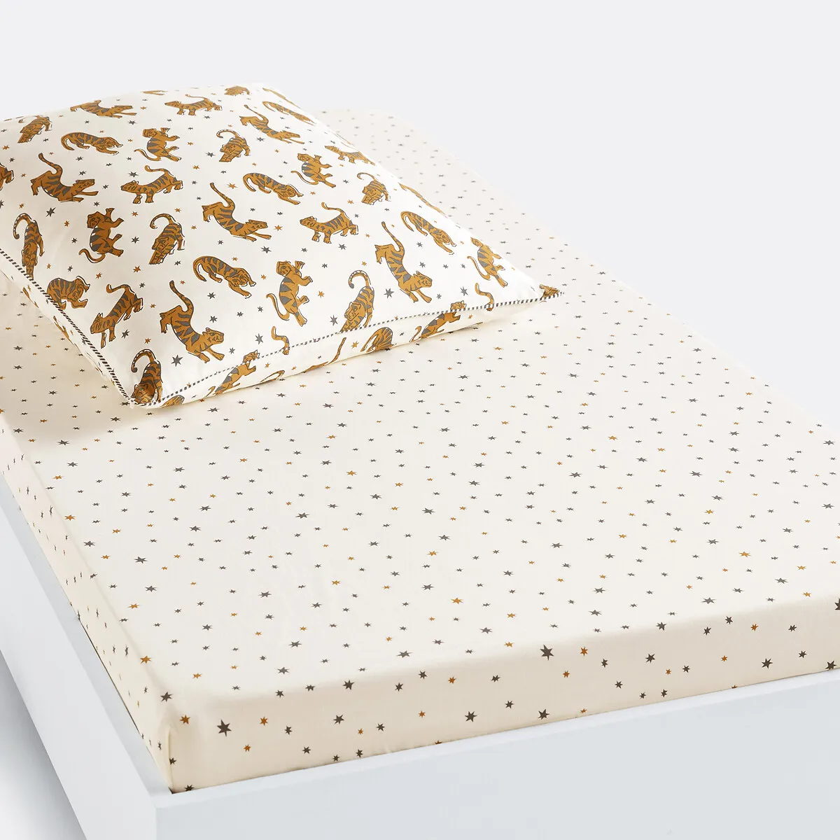 Drap-housse Enfant, 30% Coton Recyclé, Tigris