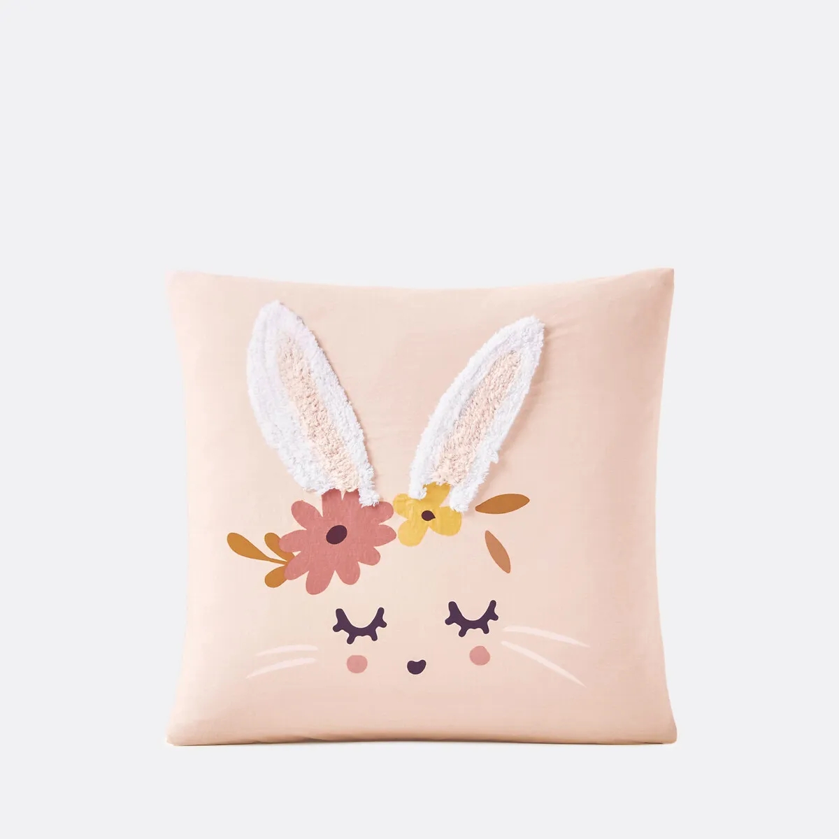 Taie D'oreiller Coton Biologique, Lapin Fleuri