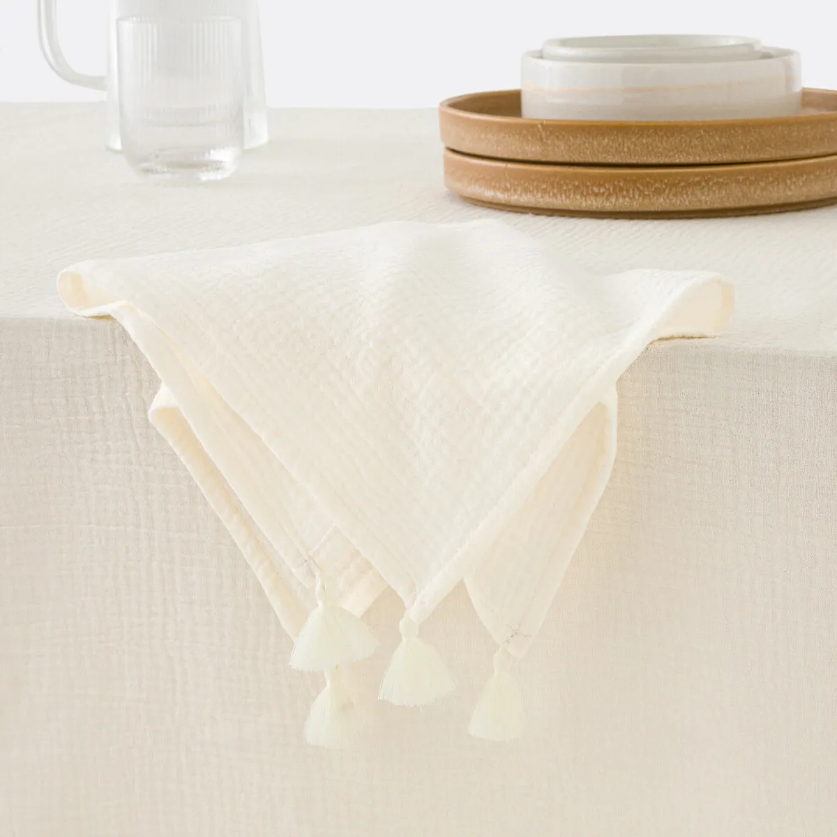 Lot De 4 Serviettes De Table Gaze De Coton, Kumla — vue 3