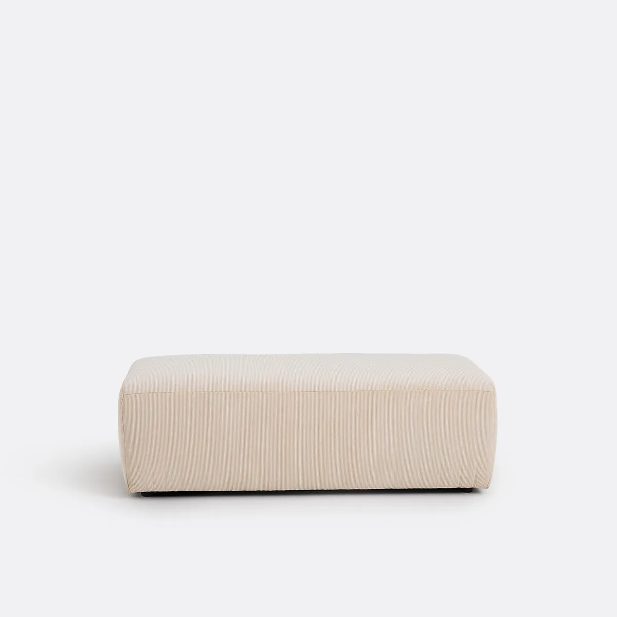 Pouf XL, En Velours Cotelé Fines Côtes, LIORA
