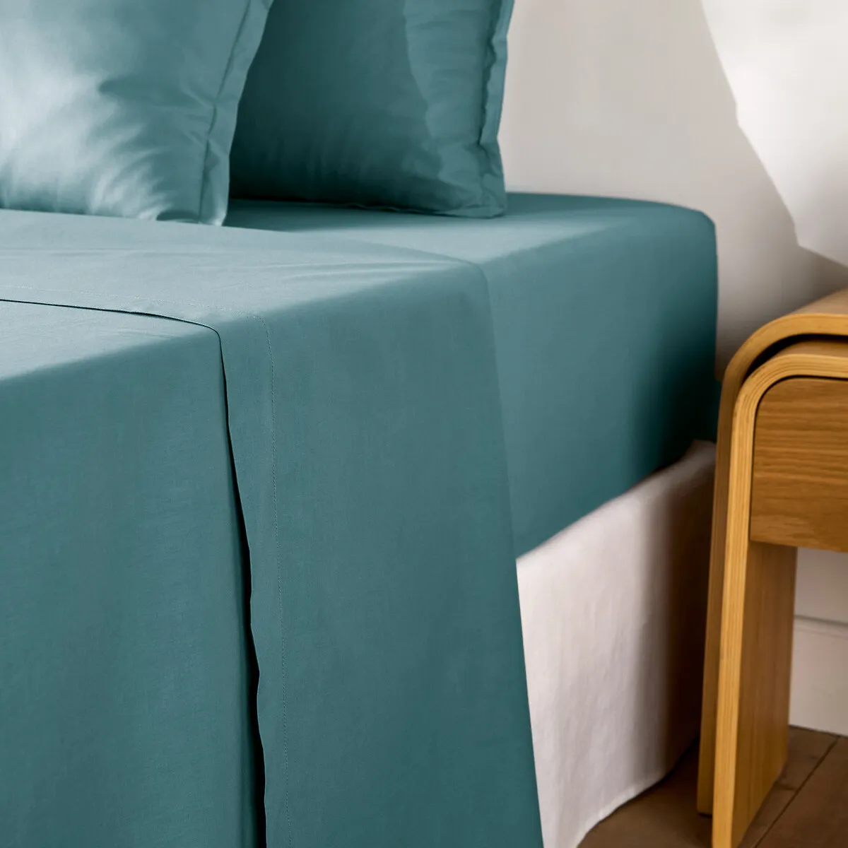 Drap Plat Uni En Percale De Coton, 80 Fils, Scenario
